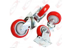 Heavy Duty Maroon "Polyurethane Wheel" Caster